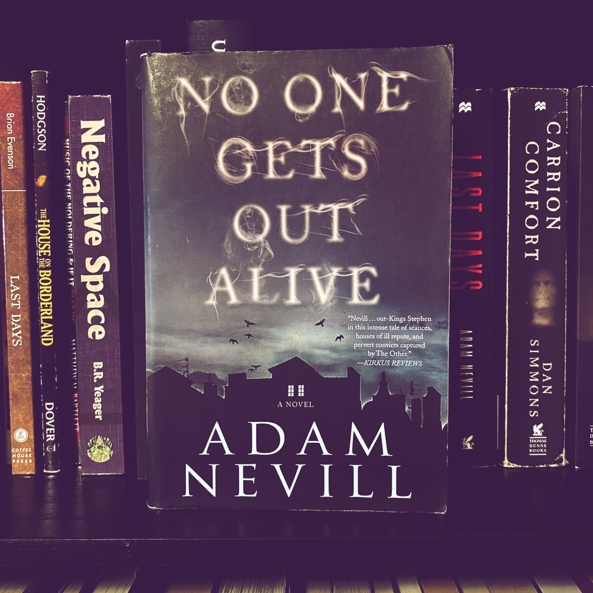 No One Gets Out Alive was the first @AdamLGNevill book that I’d read. It was a few years back, and I’d kept on seeing this dude’s books on Instagram, not to mention there being a film adaptation of The Ritual. It was also around the time I had finally finished reading all of