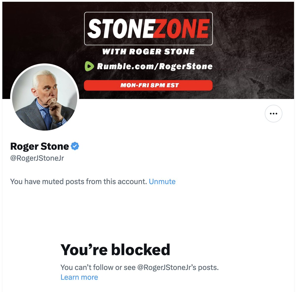 Must be doing something right. @rogerstone is just as thin-skinned as his orange boss.