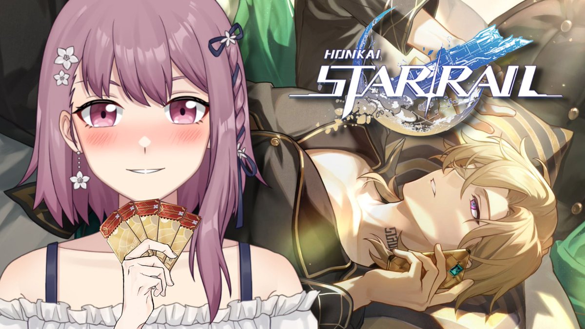 Streaming #HonkaiStarRail tonight! I'll be rolling on Aventurine's banner LET'S GOOOO GAMBLING 💸 I mean, gacha 😇✨ 今夜は #崩壊スターレイル 配信 ✧ アベンチュリンお迎えガチャ！オールオアナッシング！！🫰💰 Wed (水) 4/17 ~23:00 JST ▸▸ youtube.com/live/vJeJ1jL9I…