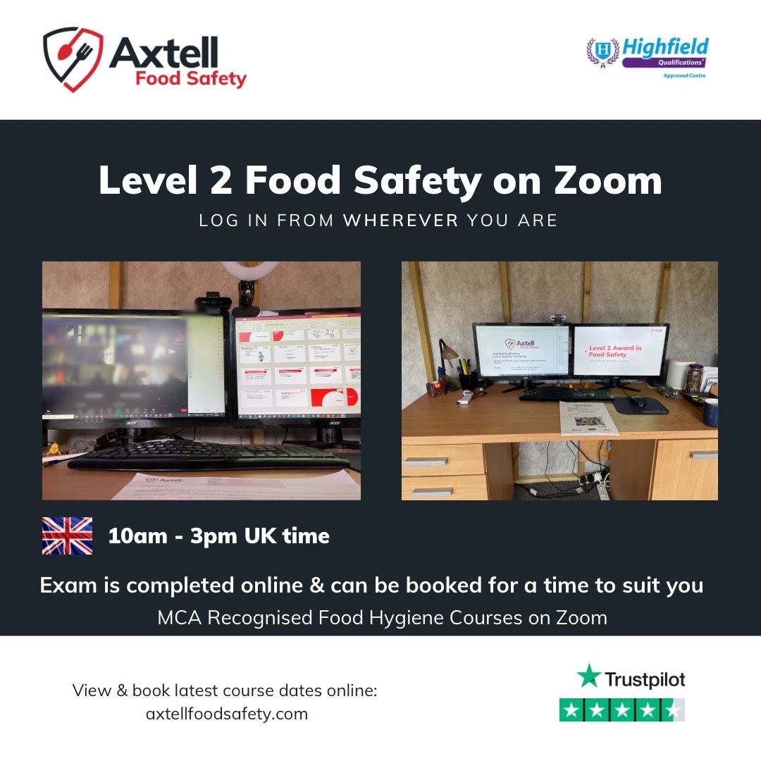 Level 2 Food Safety on Zoom 
MCA Recognised 
Friday 19th April 
10am - 3pm UK time 

View & book latest course dates here: buff.ly/4aZbeNh

 #foodsafetytraining
#mcaapprovedfoodhygiene
#yachtchefs #yachtstew #yachtcrew
#foodhygienelevel2 #foodsafetylevel2
#yachtcrew