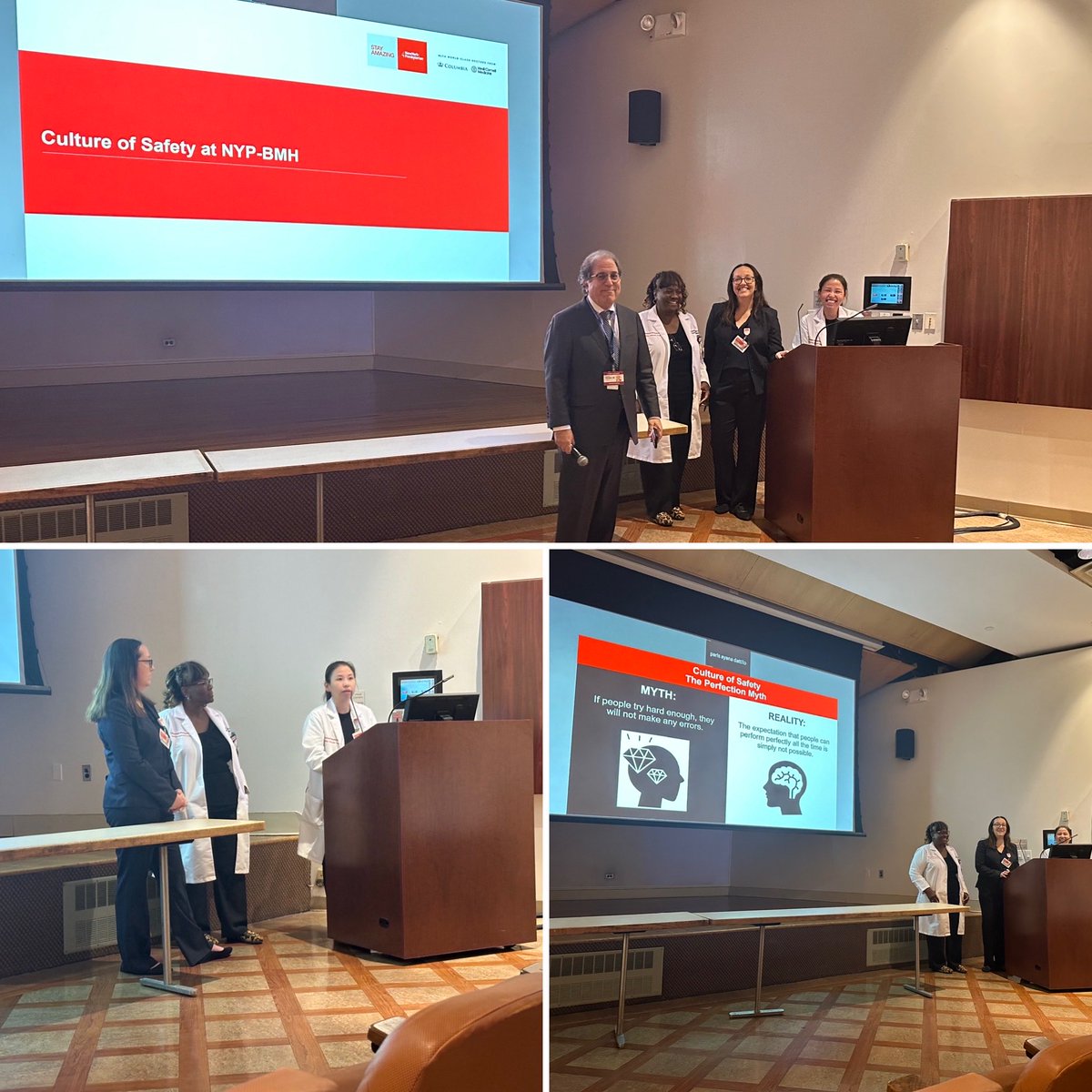 NYP/BMH/CCH Culture Of Safety Committe presents@M&M Platform! Thank you to Jessica, Amy and Fidelia for your Amazing Leadership and Partnership with our Physicians! #Partnership #CultureofSafety #Rollingoutacrossalldisciplines ⁦⁩⁦⁦@WillieMManzano⁩ ⁦🩺❤️💫🎈