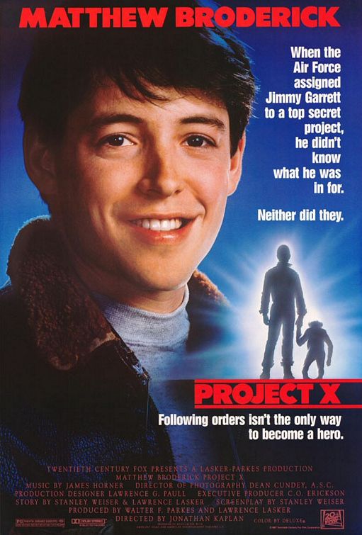 Apr 17, 1987: the film Project X was released in theaters. #80s
