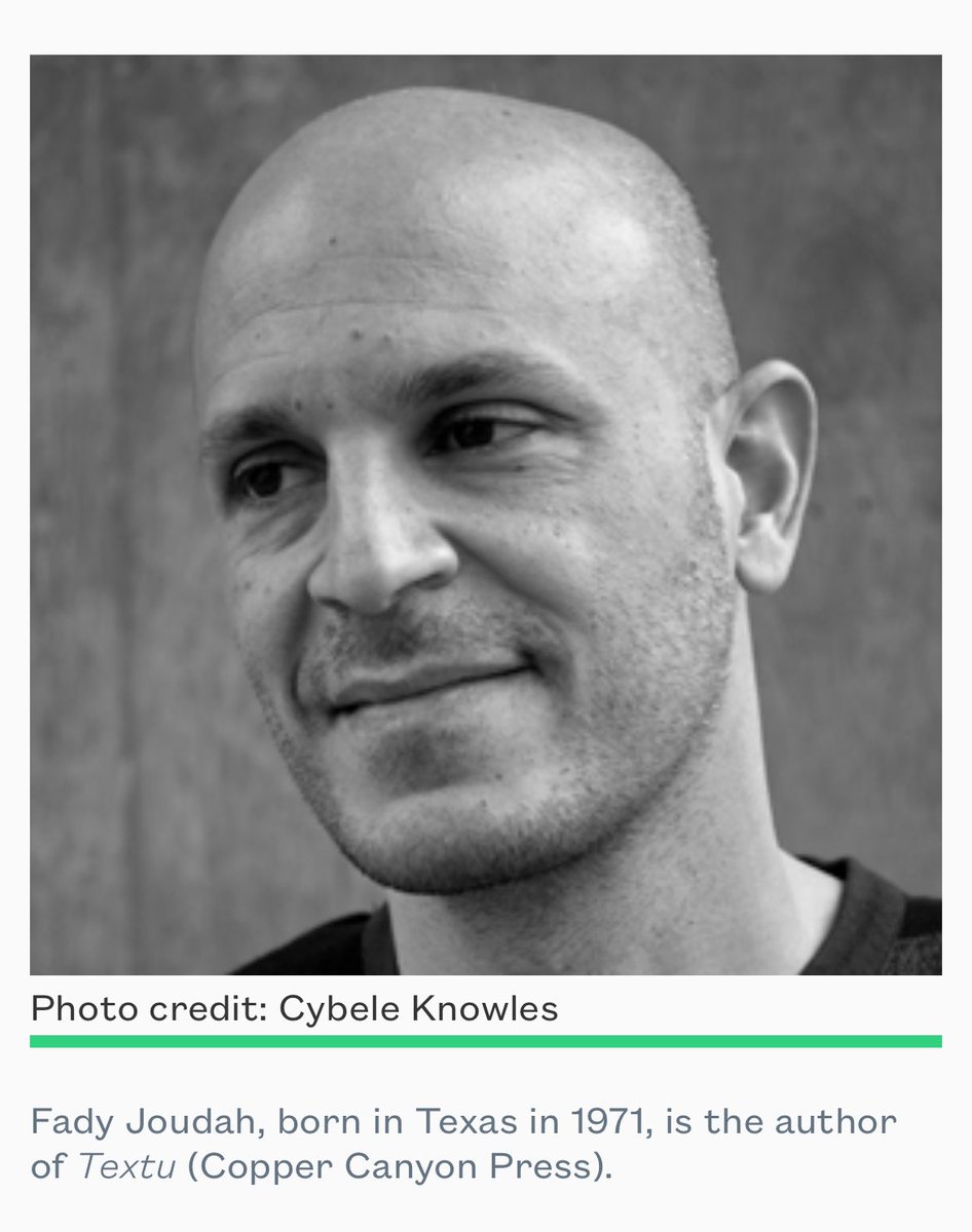 #PoetryIsForLife Year 4, Day 16:  “Tuesday” by <a href="/FadyJoudah/">Fady Joudah</a>