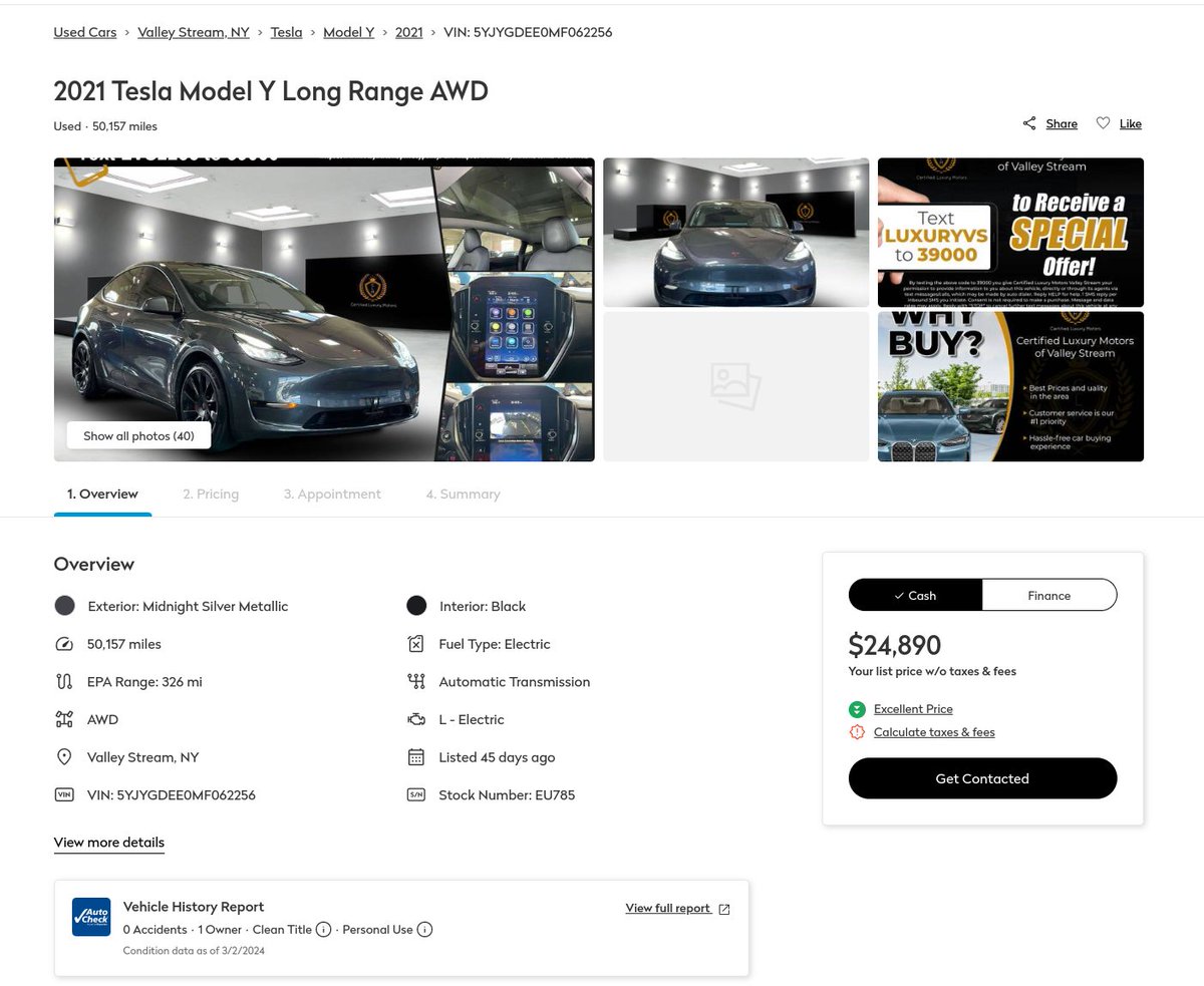 You can get a used Model Y with 50k miles for ~25k (and truecar suggests it might be negotiable from here). This has to put downward pricing pressure on other cars.