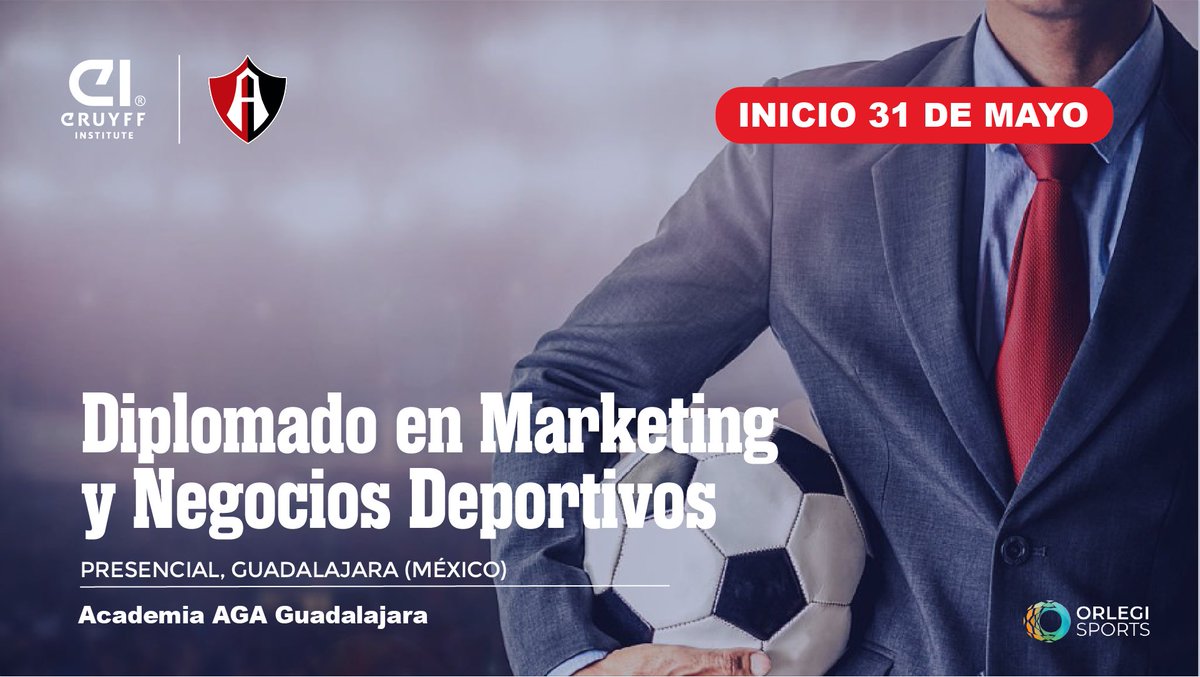 ¡Algo sin precedentes llega a la Academia AGA! Estudia el diplomado @Cruyff_Inst_MX en la casa Rojinegra 🔴⚫️ Aprende de los especialistas en Marketing y Negocios Deportivos Conoce más e inscríbete en drive.google.com/file/d/1k5_mf9… o para más información escribe a…