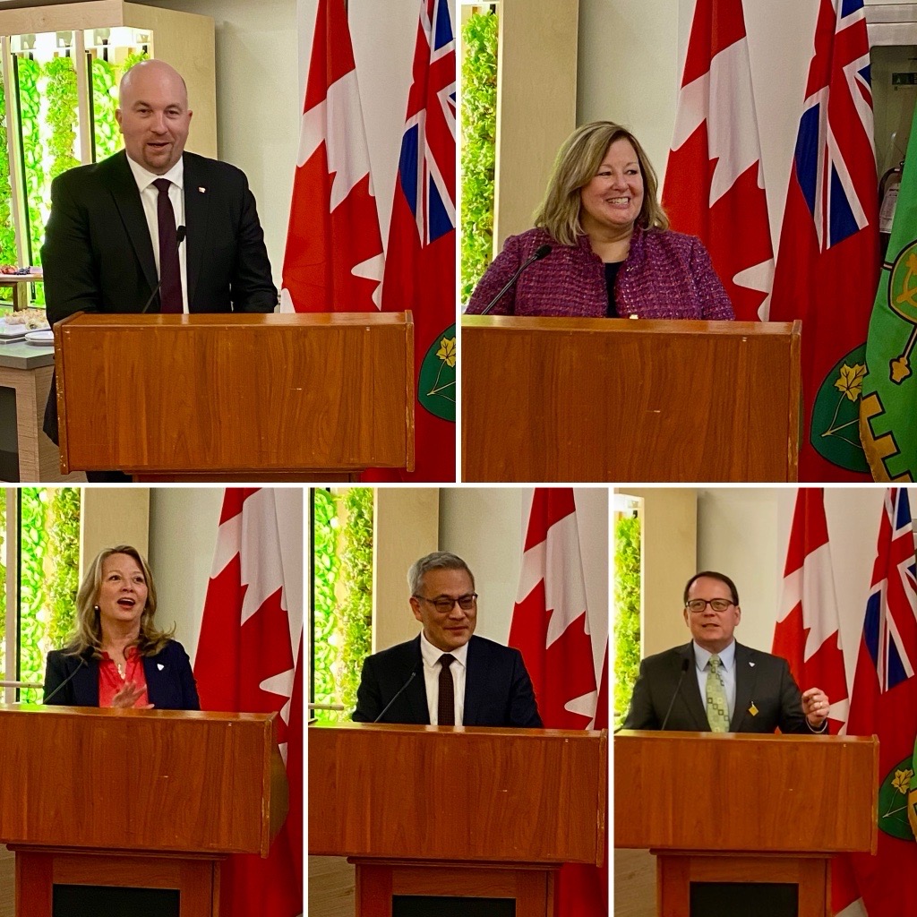 At the reception, President Drew Spoelstra provided opening remarks followed by Minister of Agriculture, Food and Rural Affairs Lisa Thompson, Ontario NDP Leader Marit Stiles, Liberal MPP Ted Hsu and Leader of the Ontario Greens Mike Schreiner. Thanks to all political parties and