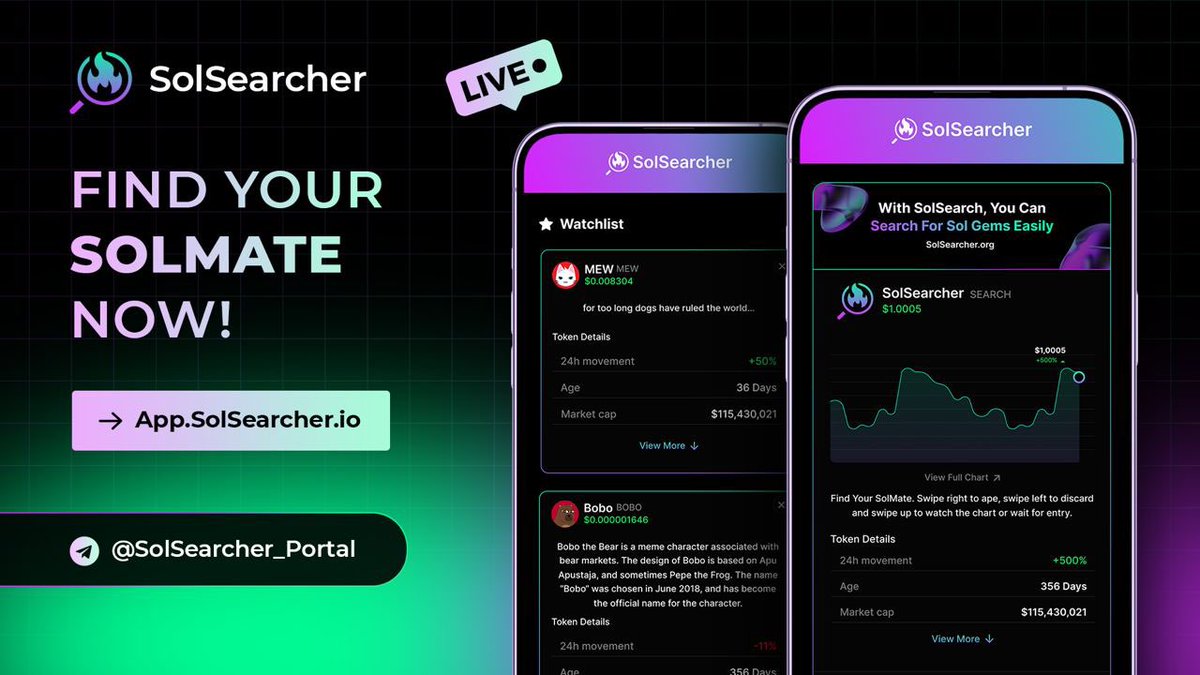 Building the next big thing.. App.SolSearcher.io #SolSearcher #App #Live #Solana