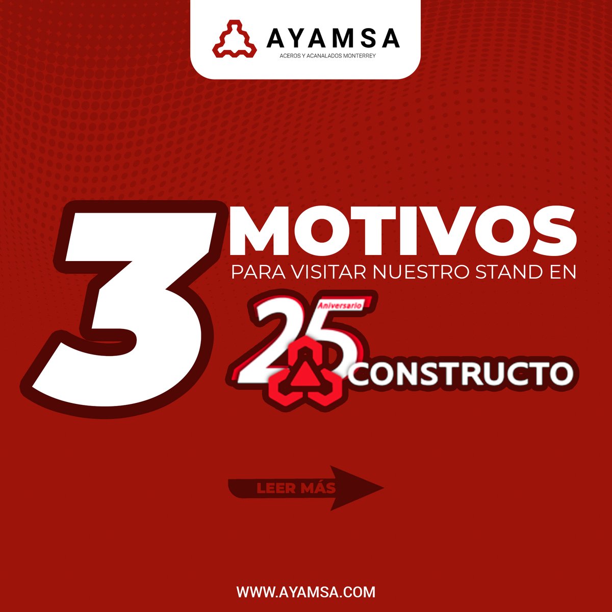ayamsamx's tweet photo. No olvides que podrás encontrarnos en #ExpoConstructo este 24, 25 y 26 de Abril en Cintermex 👷‍♂️🚧
.
¡Cotiza con nosotros!
✉ servicioc@ayamsa.com
📱 (81) 81315410
💻 https://t.co/41EjkikhCH
.
#AYAMSA #TanFuerteComoElAcero #iso900 #SDI https://t.co/TIYxiSirJd