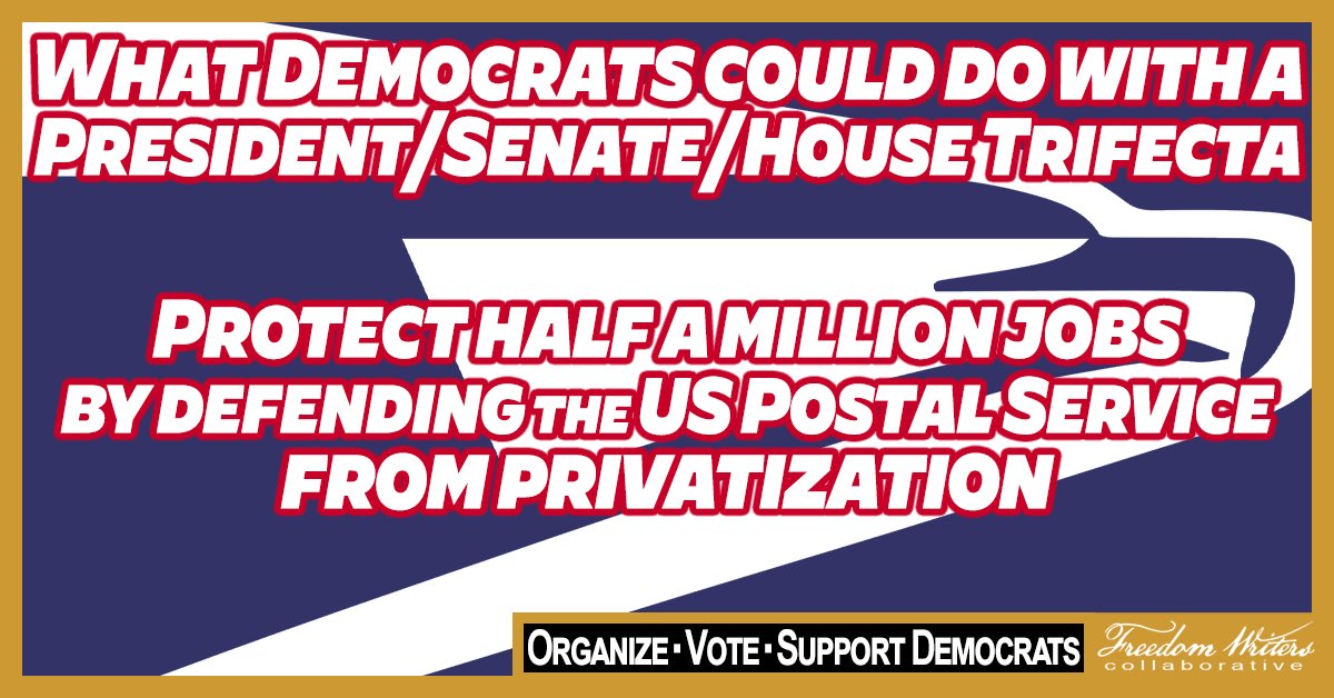 What could go wrong by giving our postal service to for-profit companies? Everything. Fight for a Congressional majority & re-elect Biden-Harris to uphold the Constitution & protect us from corporate corruption #wtpBLUE #resistanceUnited #DemVoice1 #FWC share.demcastusa.com/s/cQcjBCdFx_5v…