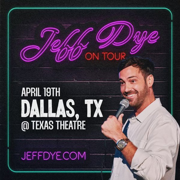 This Thursday San Antonio and Friday Dallas jeffdye.com