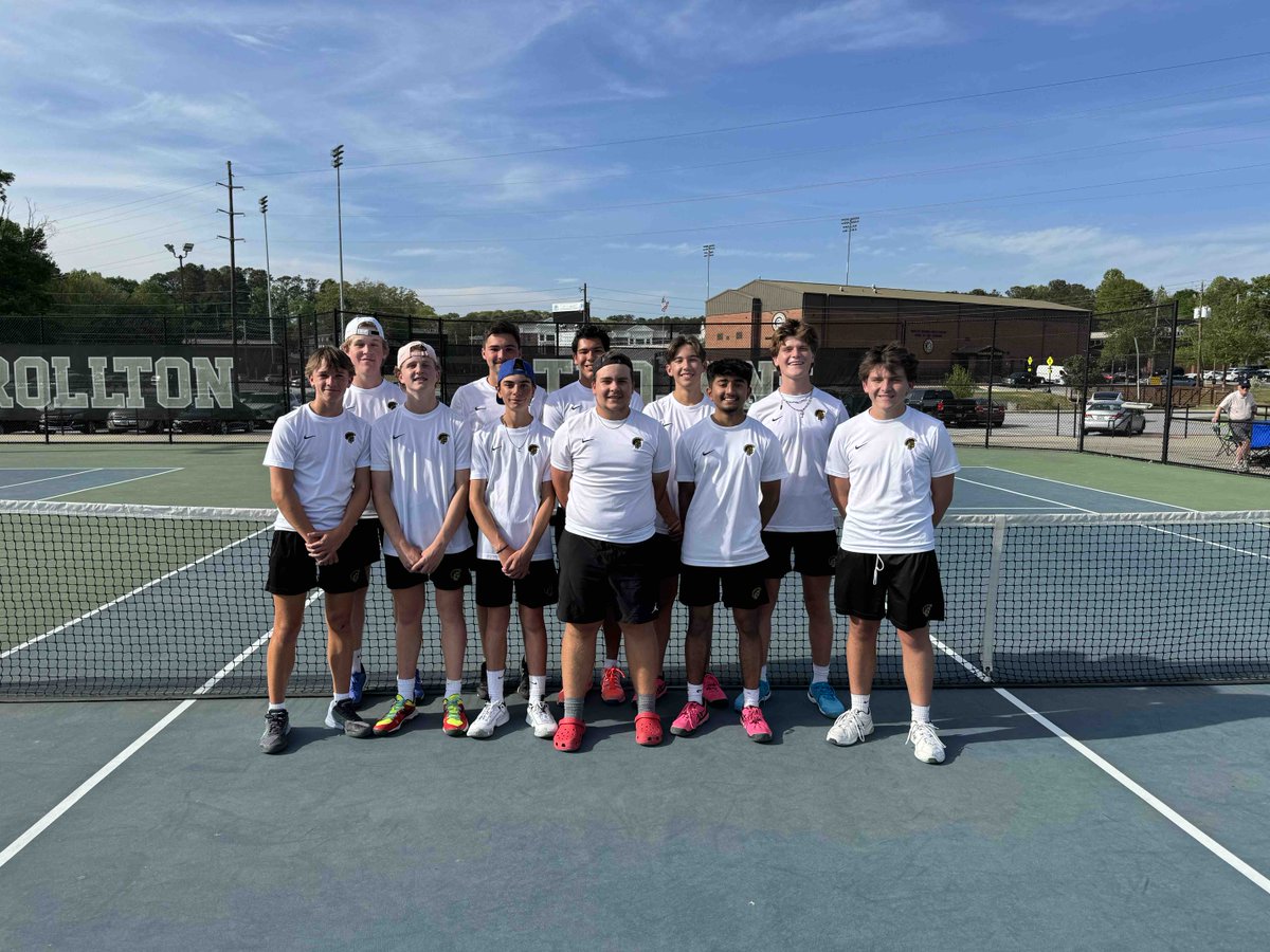 Trojan_Sports's tweet photo. Varsity boys tennis sweeps Marietta 3-0 to advance to round 2 of the GHSA playoffs! The Trojans will travel to face Camden County next week! Go Trojans! #GoldStandard https://t.co/pFYoHLltjH