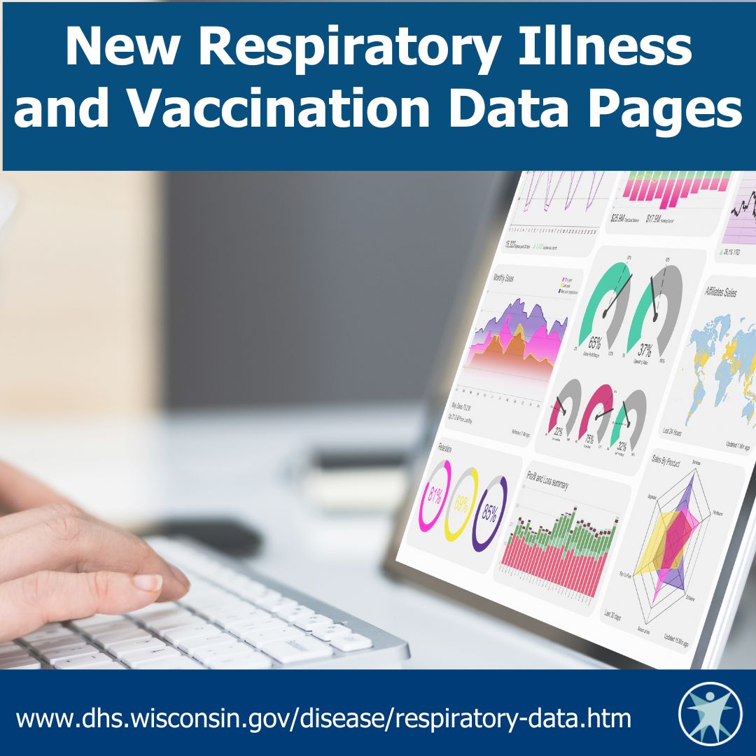 Want to stay in the know about all things #flu, #RSV, and #COVID19 in Wisconsin? We have new respiratory illness and vaccination webpages that give you a great way to track illness levels and vaccination rates. Check them out: dhs.wisconsin.gov/disease/respir… #StayInformedAndProtected