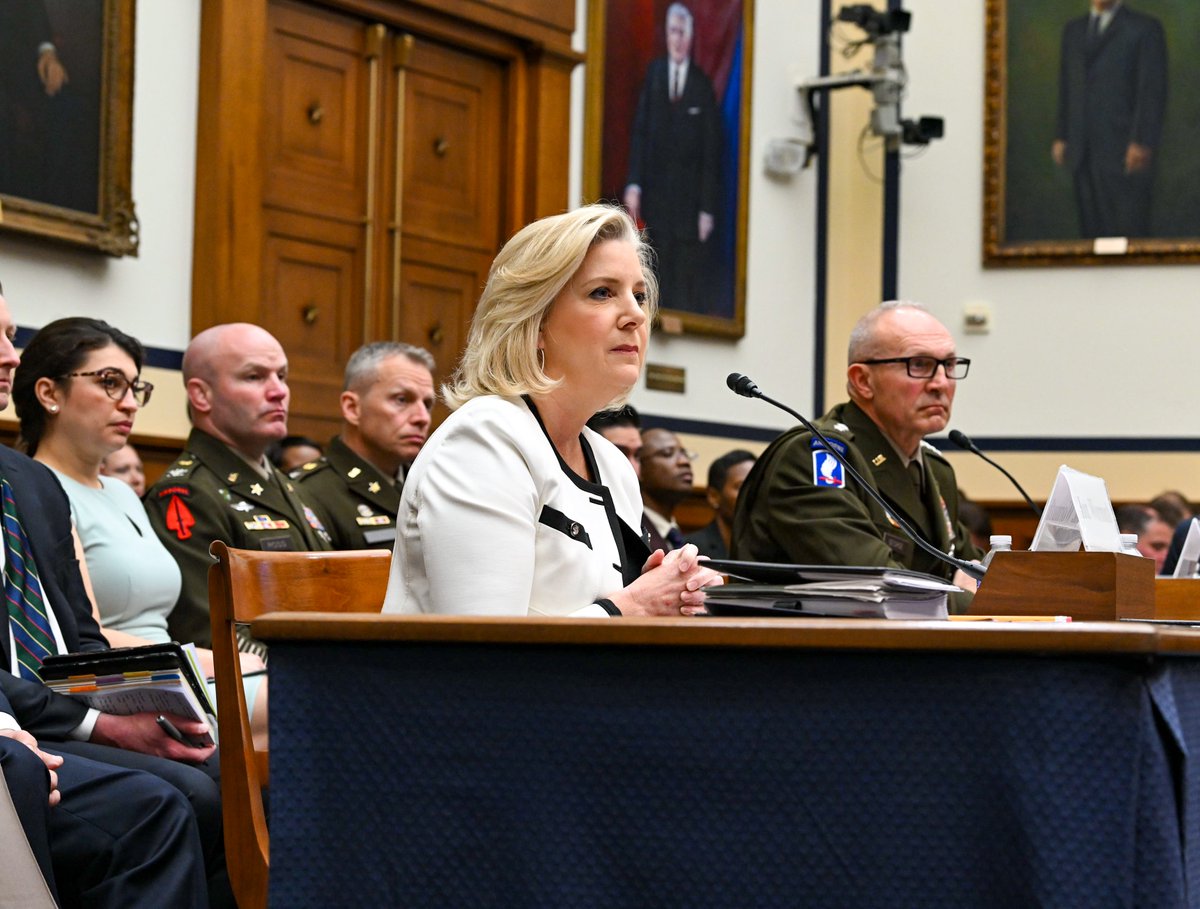 We face a complex & uncertain global environment. As GEN George & I testified to #HASC today, the @USArmy is committed to maintaining a sustainable strategic path, delivering ready combat formations & ensuring the best quality of life for our Soldiers, Army Civilians, & families.