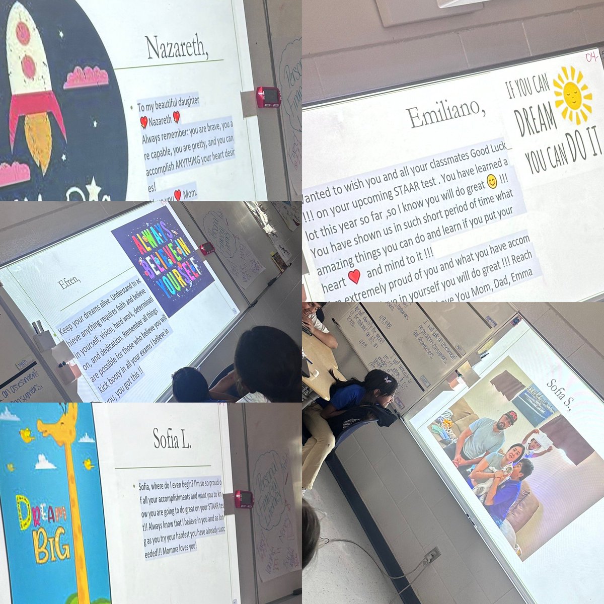 My student’s parents went above & beyond! ✨They took the time to write an inspirational message and/or video to their child; wishing them good luck on their STAAR! 💯💕😊
#TeamSISD #BeaksUp