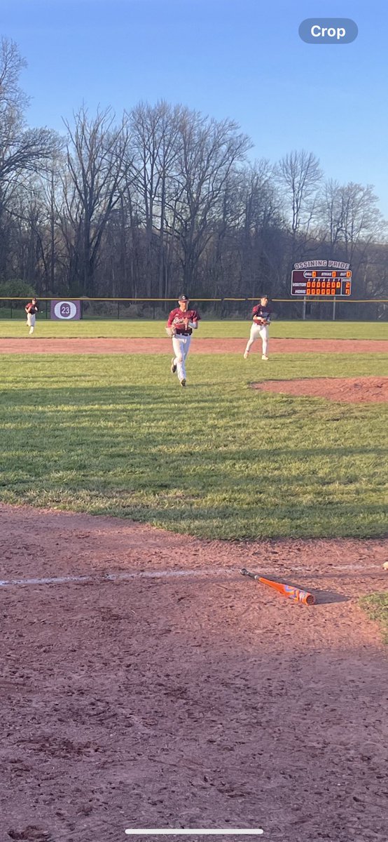Varsity Baseball go into the bottom of the last inning down 2-0 vs Horace Greeley ⚾️ #OPride #ProtectYourGame