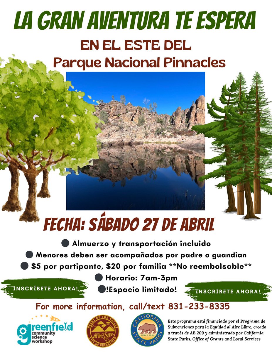 greenfieldcsw's tweet photo. We’re hitting the trails for a hiking trip on Saturday, April 27. Limited spots open! ⛰️🥾🪻🌼

El taller comunitario de ciencia se va de caminata el sábado 27 de April. ¡Apúrate, hay pocos lugares! ⛰️🥾🌼🪻 https://t.co/PmEbC4nYxB
