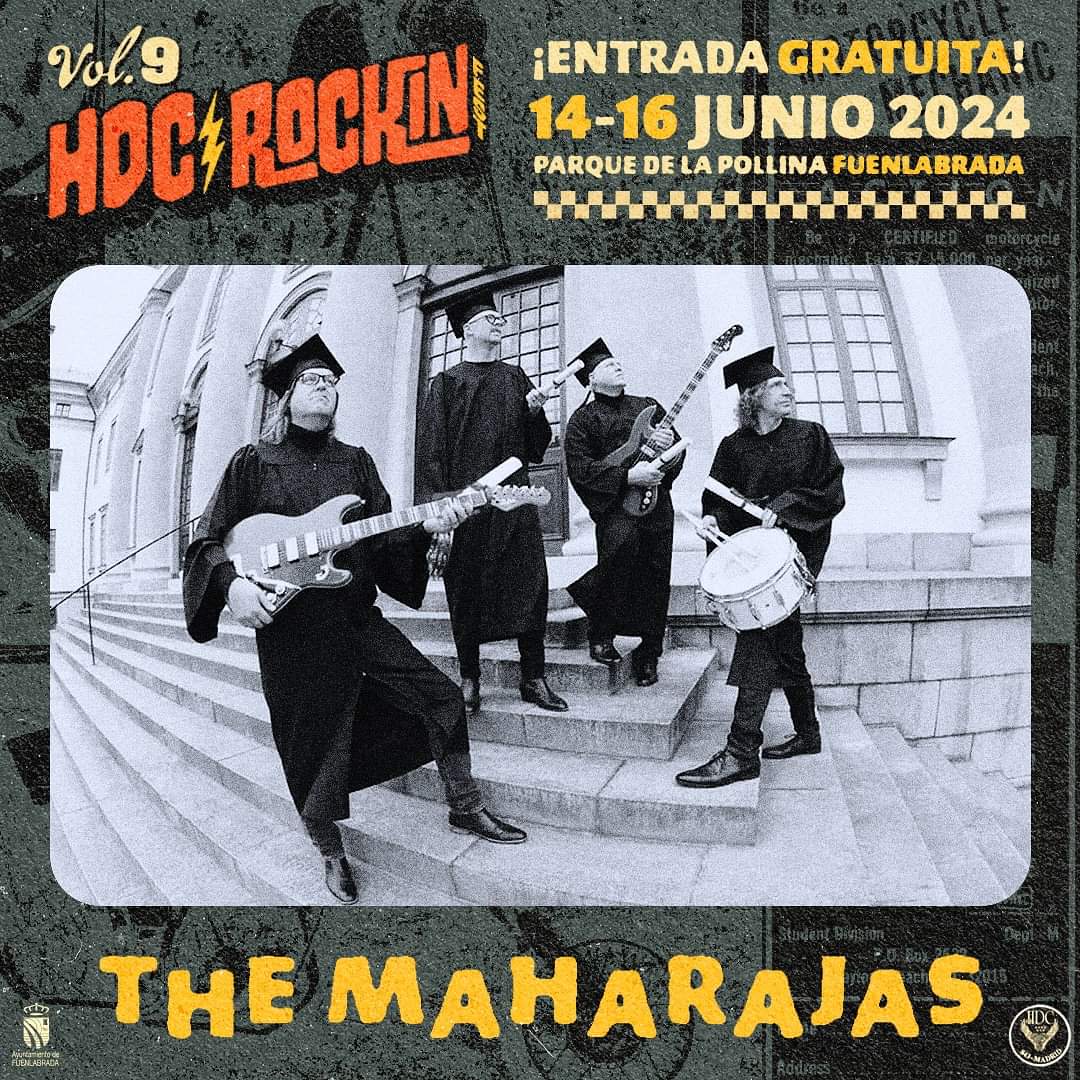 💥 Primera confirmación💥 
Desayuno fuerte. 
🇸🇪The Maharajas 🇸🇪 en #hdcrf24 ⚡️🏍️ 

14-15-16 de Junio #fuenlabrada 
ENTRADA GRATUITA 

@honeydripper_61 @madridhdc843 

✍️ 🪧 @sergi.dinamita 🤘🏼