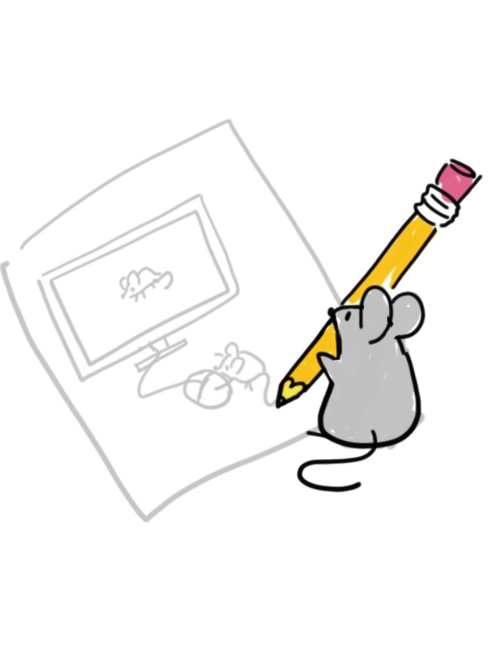 Mouse drawing mouse playing mouse with mouse