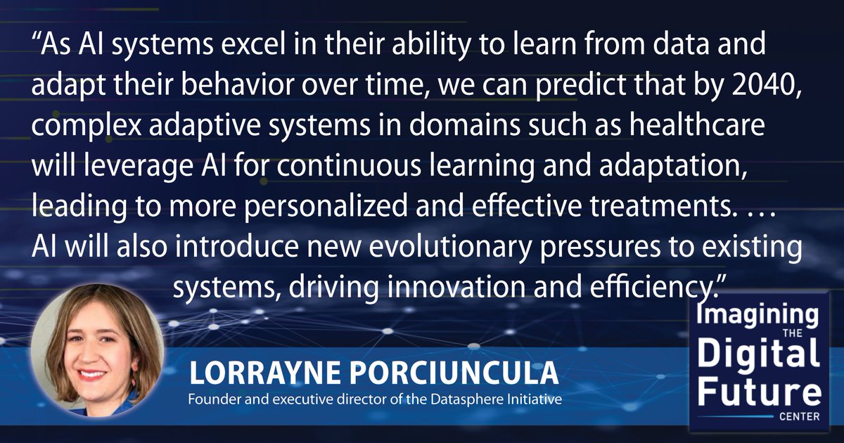 AI will co-pilot our lives and make a positive impact. Read the essay by <a href="/lorraynebp/">Lorrayne Porciuncula</a> of <a href="/thedatasphere/">Thedatasphere</a> at imaginingthedigitalfuture.org/agile-governan…