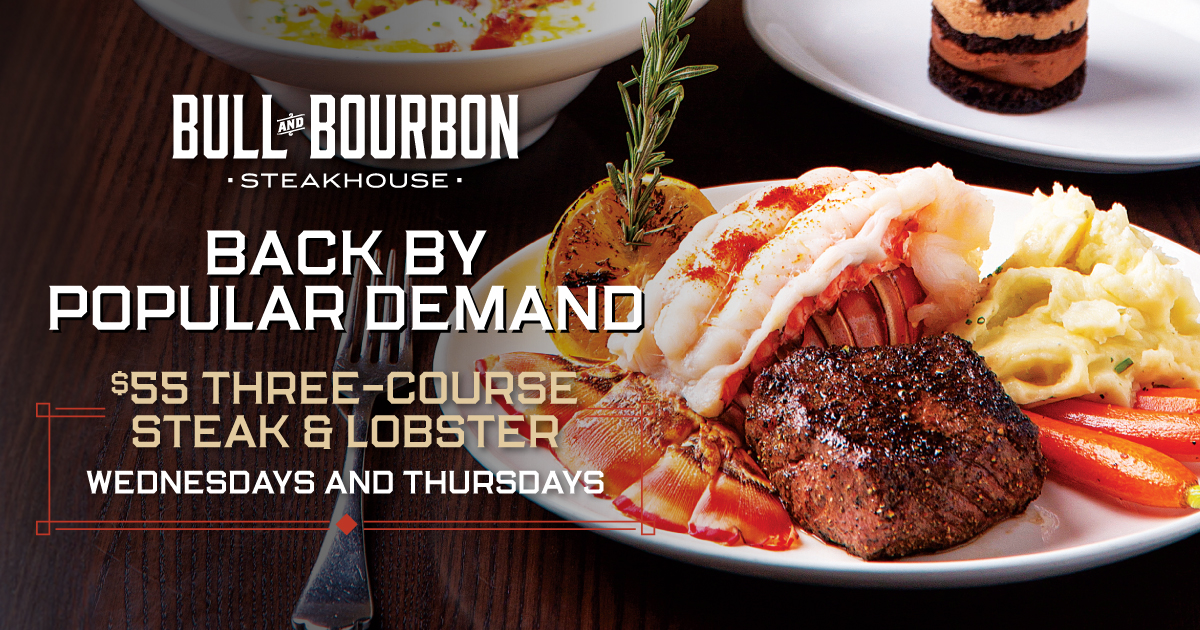 Our Three Course Steak & Lobster is BACK by popular demand! Get a decadent 3-course steak & lobster dinner for just $55 on WEDNESDAYS and THURSDAYS! PLUS, half-priced bottles of wine on WEDNESDAYS and live local music on THURSDAYS! Details: sycuan.com/restaurants/bu…