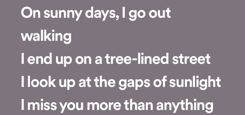 “summer is here, mitski season is over!” you fools. on SUNNY days she goes out walking….the streets are lined with TREES…..some of us yearn even in the dead heat of july!!!!!!!! it is ALWAYS mitski weather