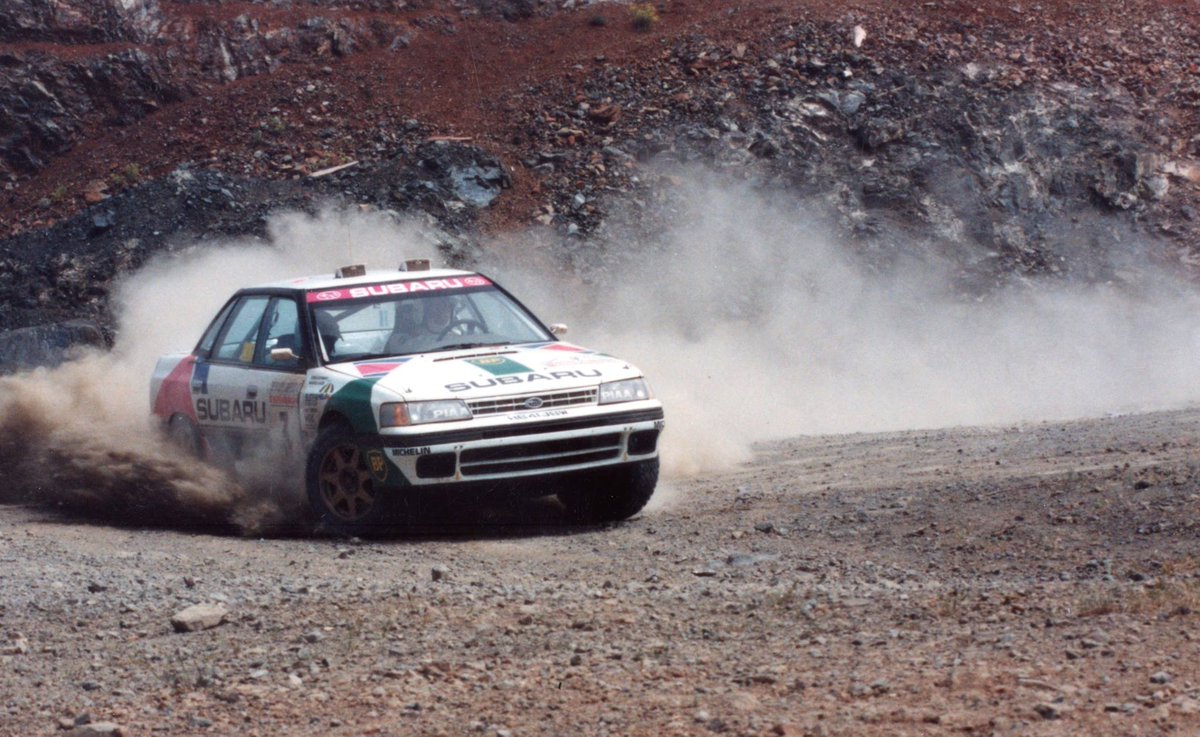 Markku Alén 🇫🇮 Ilkka Kivimäki 🇫🇮 Subaru Legacy RS 
38. Acropolis Rally 1991 🇬🇷🏛️🏁 Retired (Accident) 
👉 ewrc-results.com/final/655-acro… 

📸 © Yiannis Spyridonis, SS19 Anavra 1 🏁