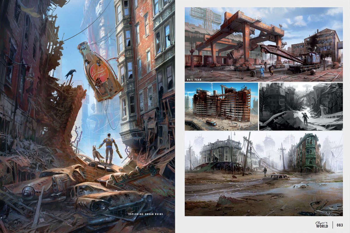 Environment concepts from the book, The Art of Fallout 4

View more >> conceptartworld.com/books/the-art-…

#videogame #digitalart