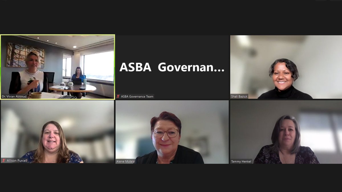 Many thanks to our Advocacy Committee for meeting today to debrief ASBA's recent Board Chairs engagement and discuss initiatives in support of member school boards. We look forward to the great work to come! #abed #abtrustees