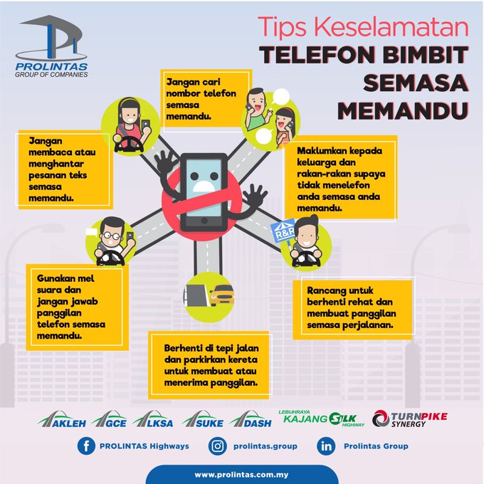 Penggunaan telefon bimbit semasa memandu amatlah merbahaya. Kecuaian boleh menyebabkan nyawa pengguna jalan raya yang lain dalam bahaya. #InfoTrafikDASH #PesanPROLINTAS #PROLINTASAnnouncement