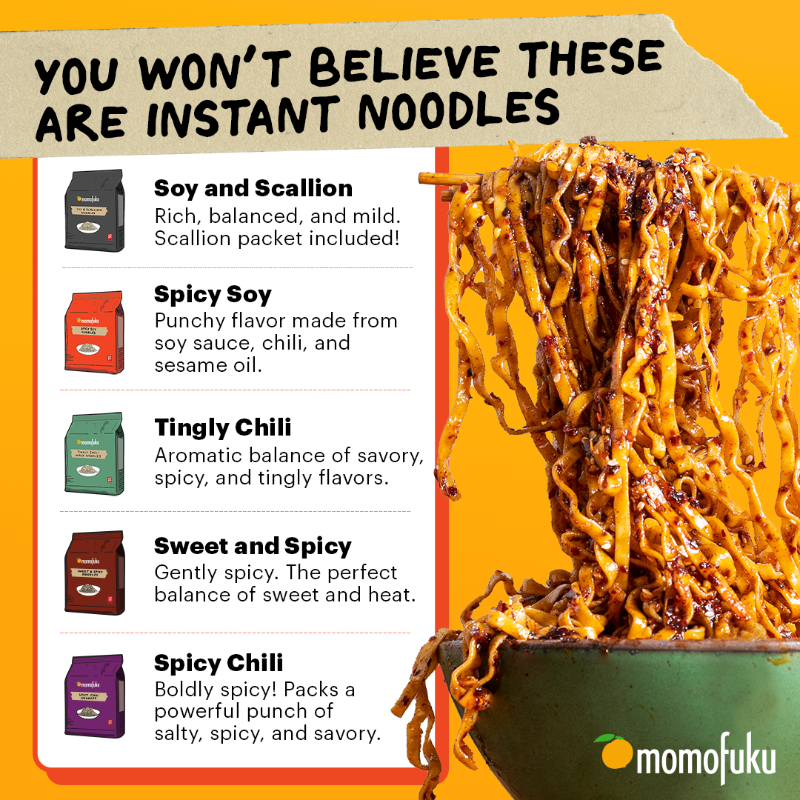 momofuku's tweet photo. Delicious Air-Dried Instant Noodles 🍜 
No artificial ingredients ❌
Add to your weeknight staples &amp; order now while you still can!
