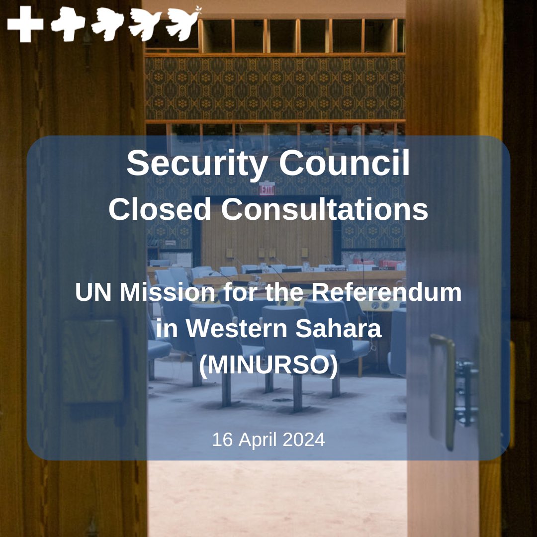 #UNSC closed consultations on #MINURSO |🇨🇭Switzerland expressed its support for Personal Envoy Staffan de Mistura in his diplomatic efforts & SRSG Alexander Ivanko in the fulfillment of MINURSO’s mandate.