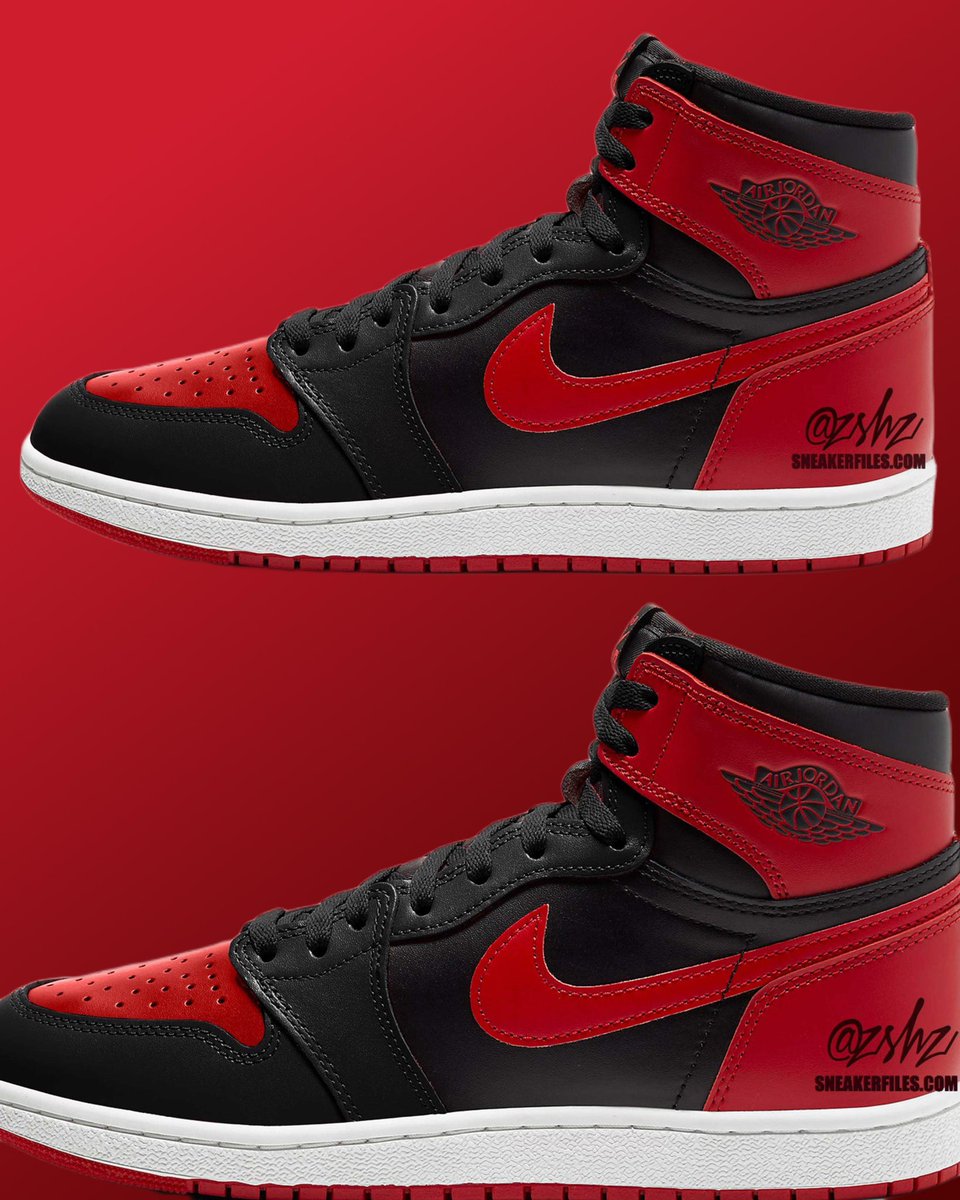 nicekicks's tweet photo. The classic “Bred” Air Jordan 1 High will return in the ‘85 shape next year 👀✍️ https://t.co/qg7zDmARQ9