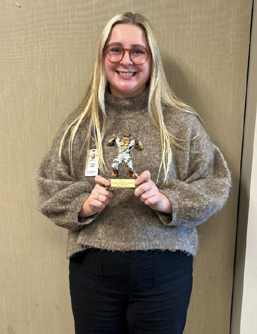 Sophia Connelly is the winner of Sanford's Q1 Clinical Research HERO award! Sophia is a clinical research coordinator on the Sioux Falls commercial oncology team. The HERO Award highlights the values of calling, courage, family, community, service, resolve, and advancement.