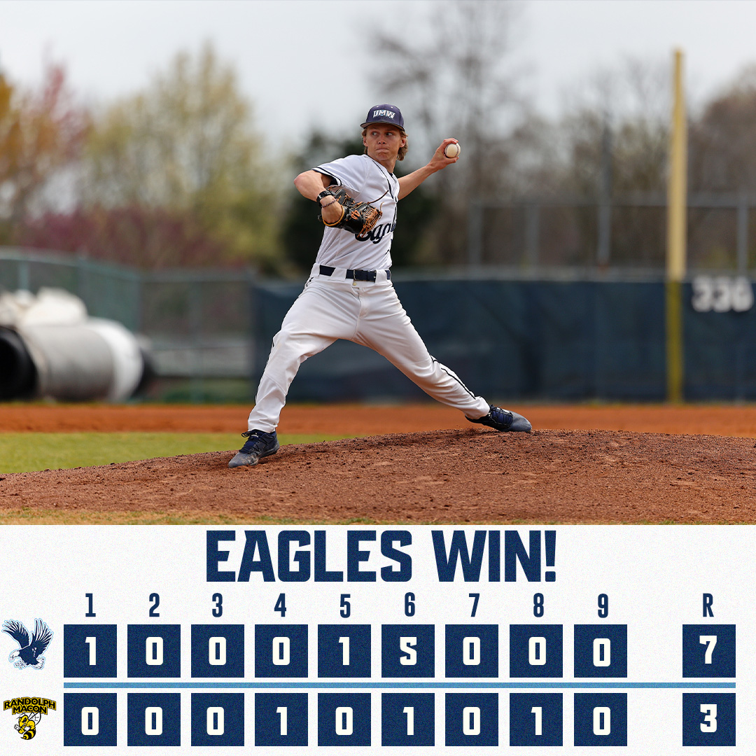 UMWathletics's tweet photo. 𝐒𝐭𝐮𝐧𝐠 '𝐞𝐦 🐝

The Eagles score seven in a victory at Randolph-Macon on Tuesday afternoon as Jamie Kotula picks up a four-inning save out of the bullpen!

#GetDirtyGoWash 🦅 https://t.co/cveGj5vodj
