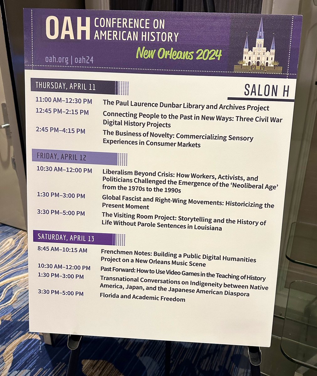 It was a great honor to discuss “Academic Freedom in Florida” at the #OAH24 with @dariusjyoung & @civilrights_lit. For those of us who chose to stay in the state and fight to teach uncomfortable histories, such sessions are equally encouraging & inspiring! ✊✊✊