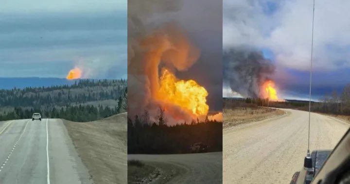 Yikes, a TC Energy natural gas pipeline caught fire about two hours west of where I live, near Hinton, AB this afternoon. The same company owns the newly constructed CGL LNG pipeline that runs through unceded Wet’su’wet’en territory where the Wet’su’wet’en Hereditary leadership…