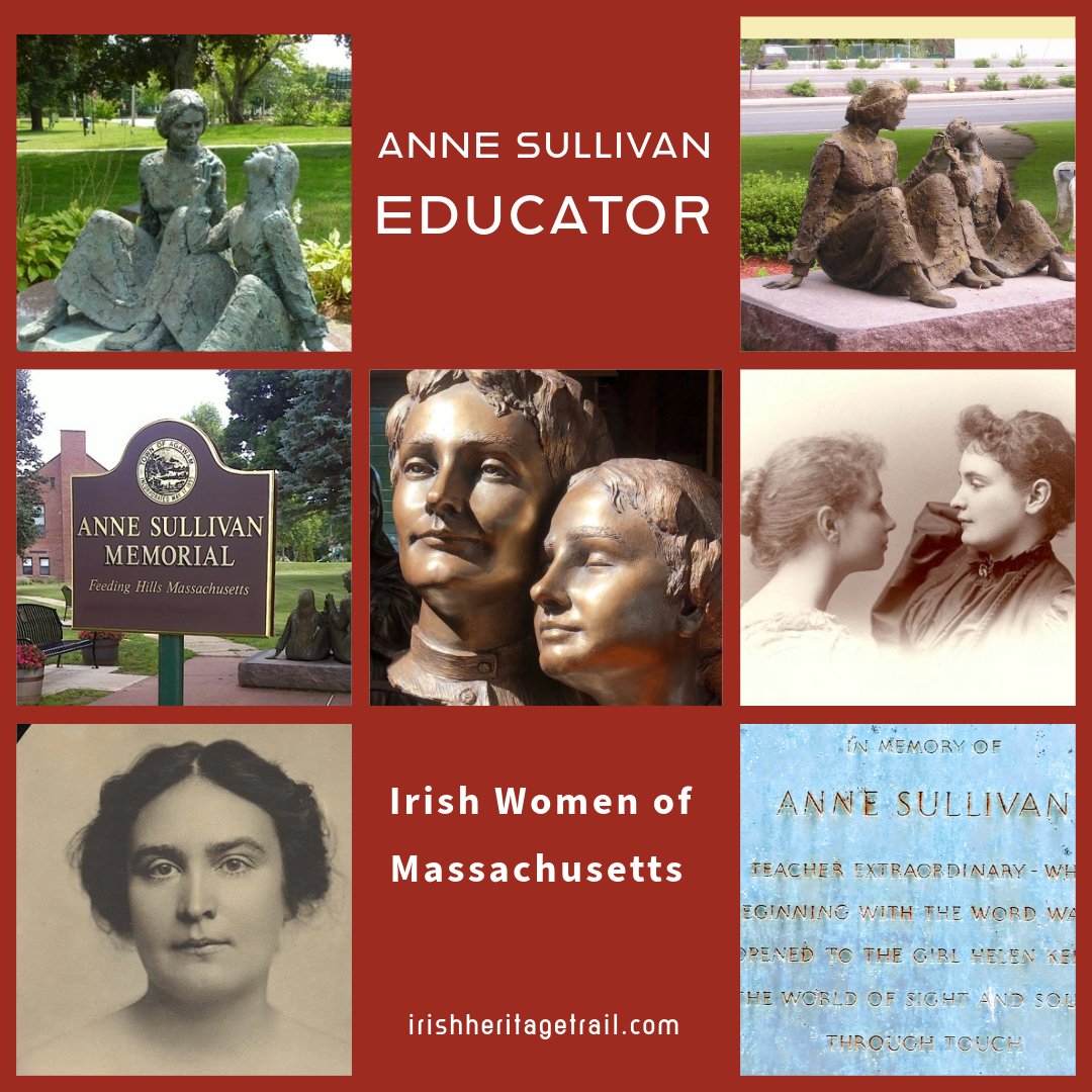 During #deafhistorymonth, read about #Agawam native #AnnSullivan, daughter of poor #irish immigrants + student at @PerkinsVision, whose work with #HelenKeller was inspirational. #irishwomen @MAWomensHistory @USEEOC @RadInstitute @XploreWesternMA @ICCWNE irishboston.blogspot.com/2023/10/massac…