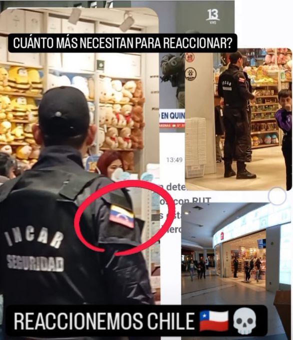 2_arturito's tweet photo. Ahora tenemos guardias en chile con la bandera venezolana? Vayanse a la CSM!!!🤬 https://t.co/hmYbzx32MO
