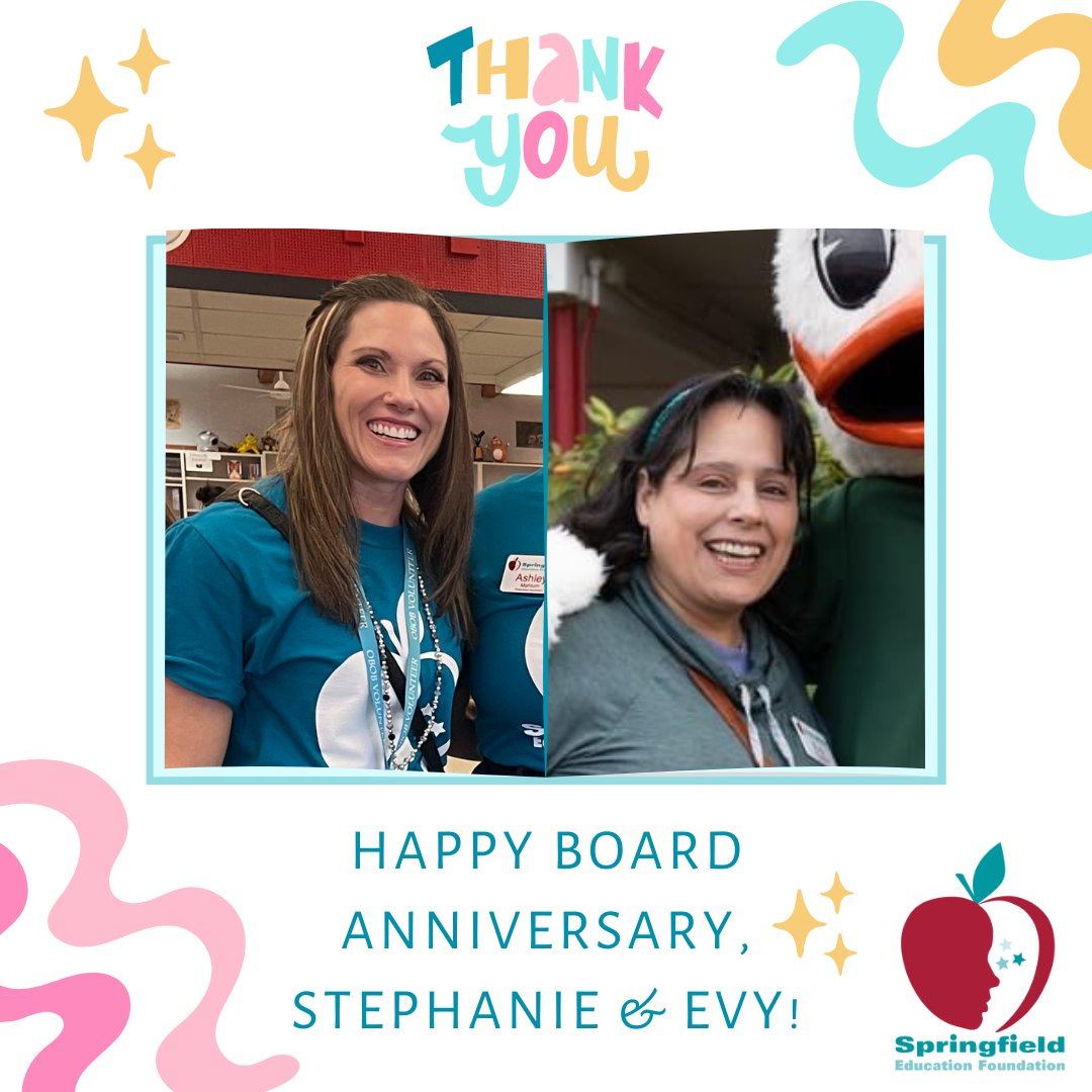 Last week we celebrated two anniversaries on our #BoardofDirectors! Stephanie Lovdokken, current SEF Vice Chair, has served for 3 years & Evy Hernandez joined our board 1 year ago! These hardworking women are amazing additions to our team & we are SO thankful for their service!🙏