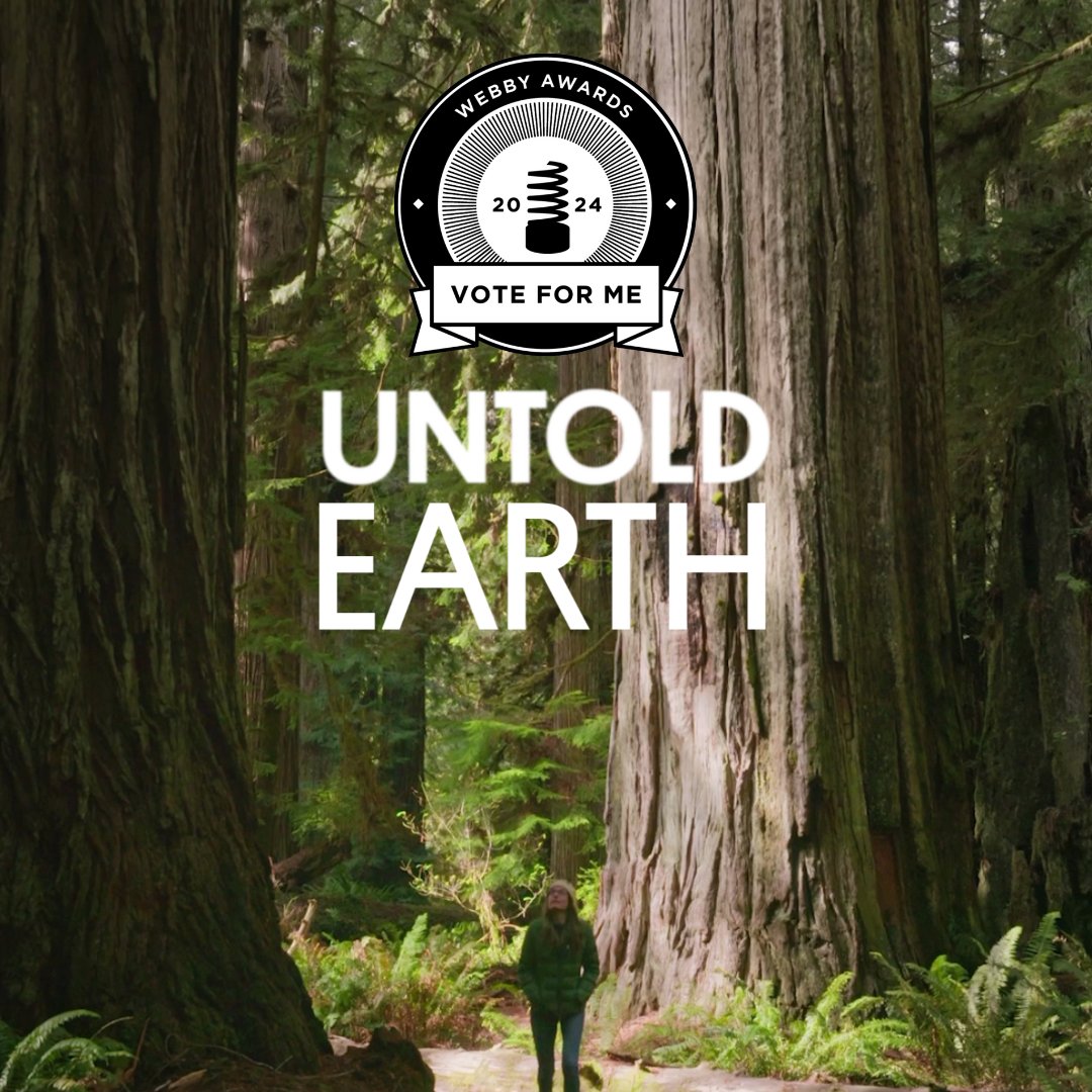 Huge news: Our 'Untold Earth' series with PBS Digital Studios, Nature | PBS, and PBS Terra has been nominated for a Webby! Help the amazing Untold Earth team win a Webby People’s Voice award by voting here by April 18th! bit.ly/43ZFu8x