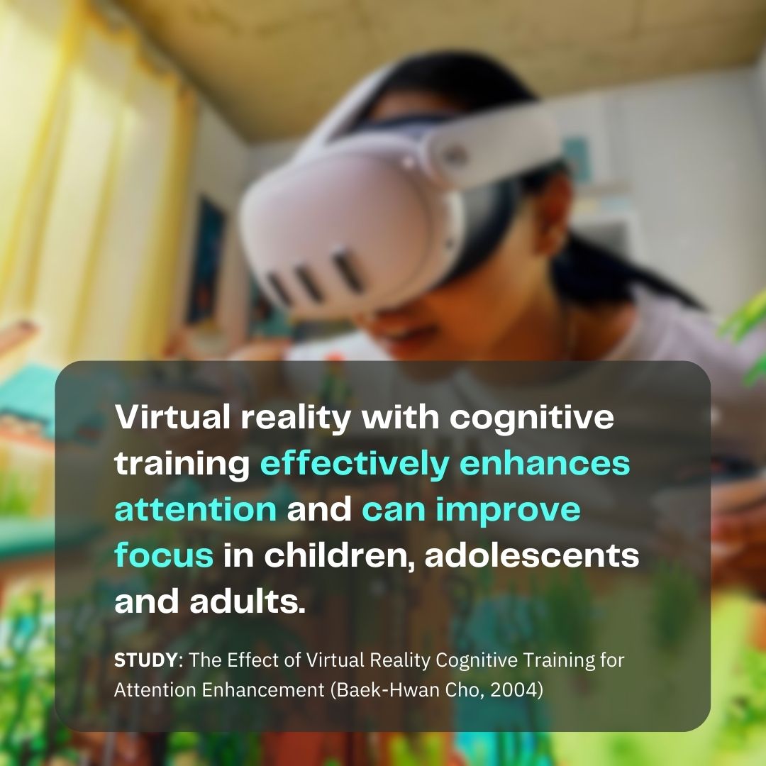 NeuroTrainer (@neurotrainerinc) on Twitter photo Virtual reality with cognitive training effectively enhances attention and can improve focus in children and adolescents. 
#cognitivetraining #vr #adhd
semanticscholar.org/paper/The-Effe… Virtual reality with cognitive training effectively enhances attention and can improve focus in children and adolescents. 
#cognitivetraining #vr #adhd
semanticscholar.org/paper/The-Effe…