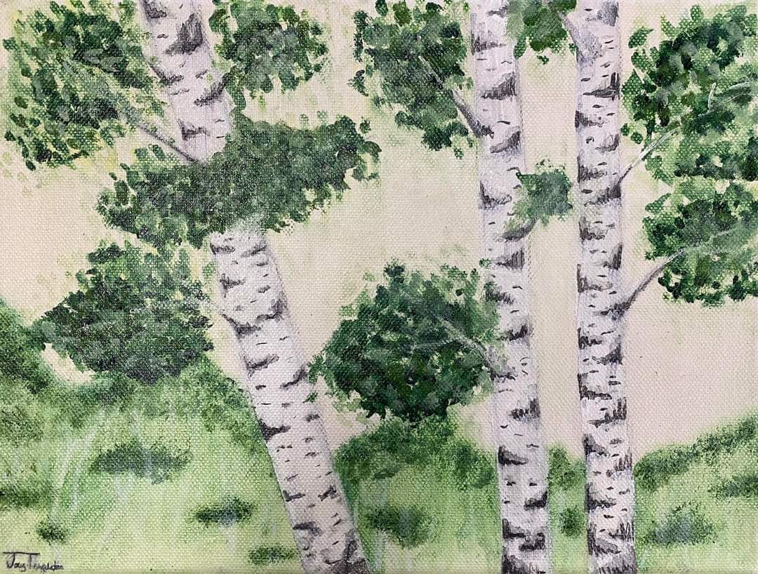 Grade 12 artist Jacey Templeton wows us again with this beautiful acrylic landscape!