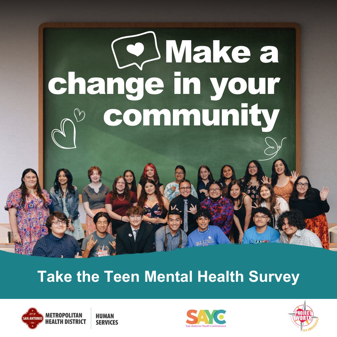 Our Project Worth Teen Ambassadors, along with the San Antonio Youth Council, created this survey to give our San Antonio teens a chance to Speak Up and share with city leaders on why it is important to address mental health. Survey link: publicinput.com/v2030 #YOUthMatterSA