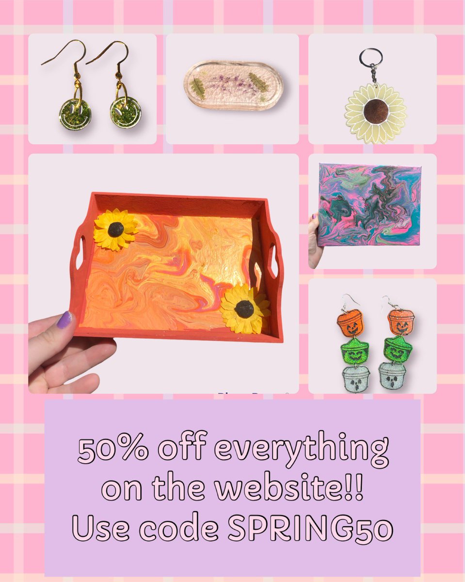 🌸50% OFF EVERYTHING ON THE WEBSITE🌸 Use code SPRING50 for half off savings!!✨ Orders over $50 will get a free mystery item from the shop!🩷 NorthwestAngelArts.BigCartel.Com