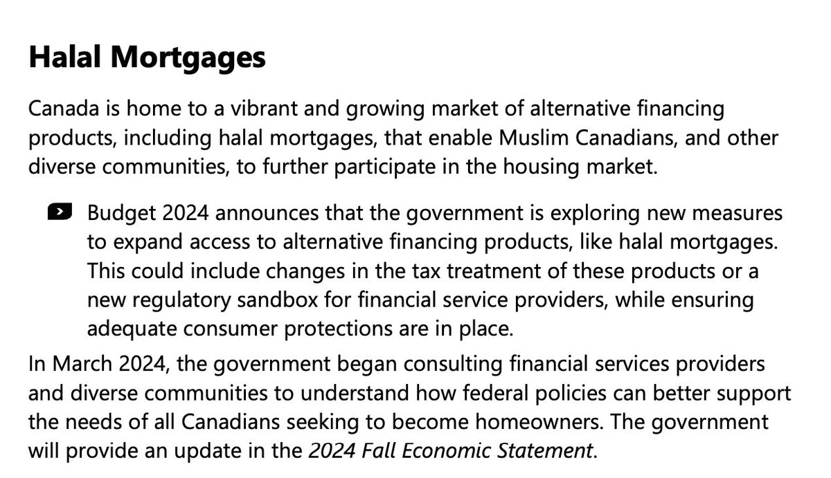 Trudeau Liberals to introduce 'Halal Mortgages' for Muslims. 'This could include changes in the tax treatment of these products' Religious financial products with different tax treatment? What? 🤔