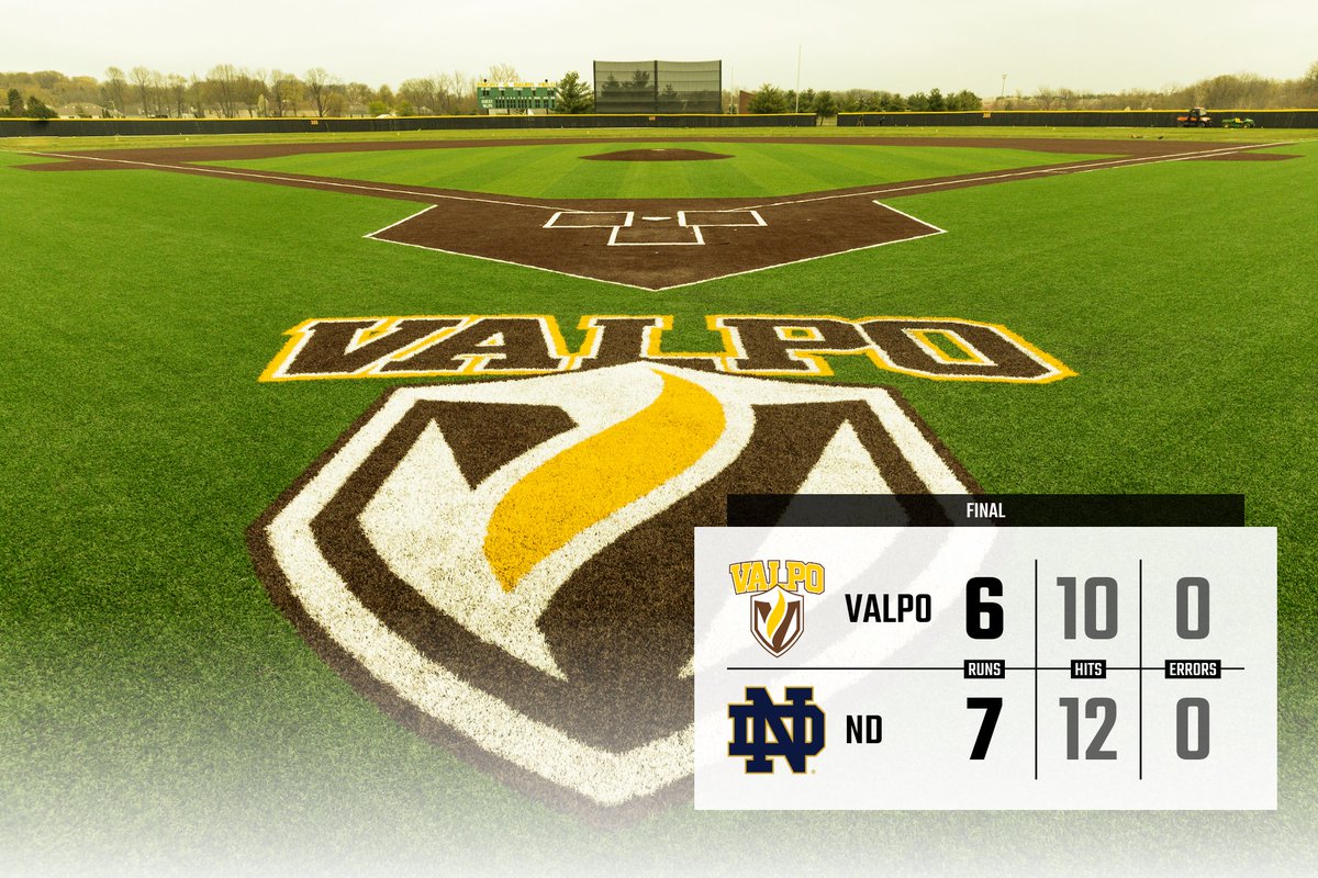 ValpoBaseball's tweet photo. A three-run bomb by Husmann in the ninth made it interesting, but the hosts pick up the one-run win. Back in action on Friday vs. Missouri State. #GoValpo https://t.co/jfV0MBCzoW