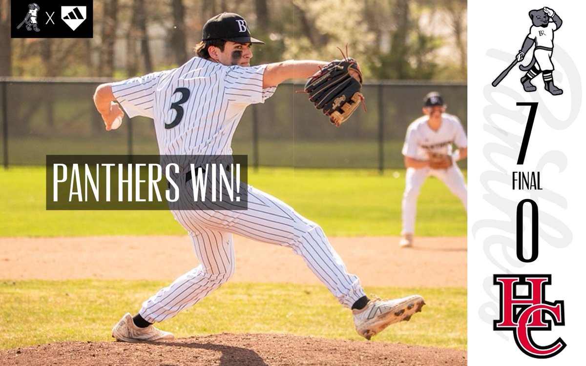 Bridgewater-Raritan is now 7-0 on the season with a 7-0 win over Hunterdon Central in Flemington on Tuesday afternoon. Kellan Komline (pictured) threw 6 shoutout innings for the Panthers. He allowed only 3 hits and 1 walks while striking out 5.