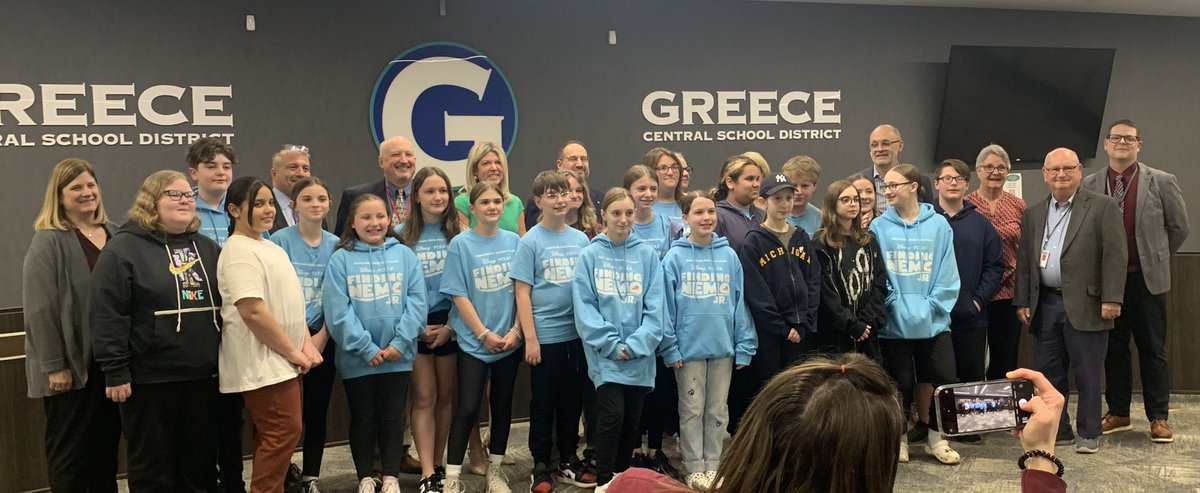 Great performance @greecearcadiams at tonight’s @GreeceCentral board meeting. Finding Nemo Jr was great!