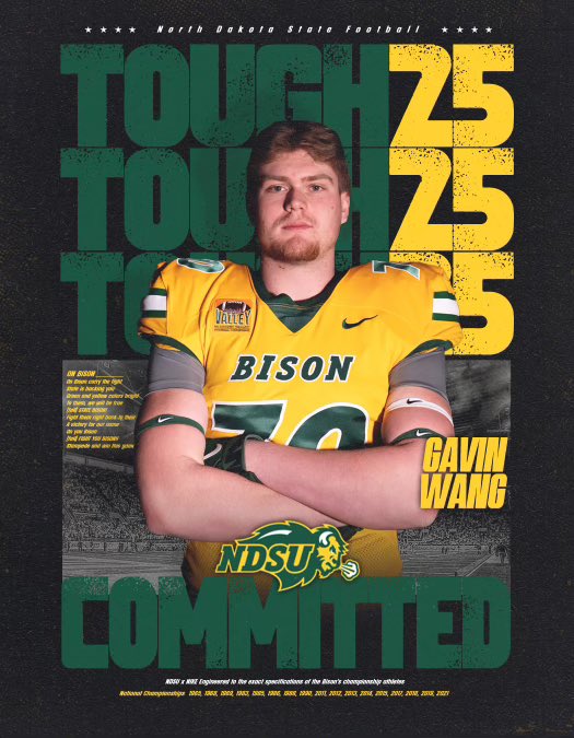 After a great phone call with @CoachTimNDSU I am excited to announce that I will be committing to NDSU to further my football career!! Roll Herd!!🤘 @FBCoachLarson @JamoBrown_ @PetersNDSU @AnnandaleCards