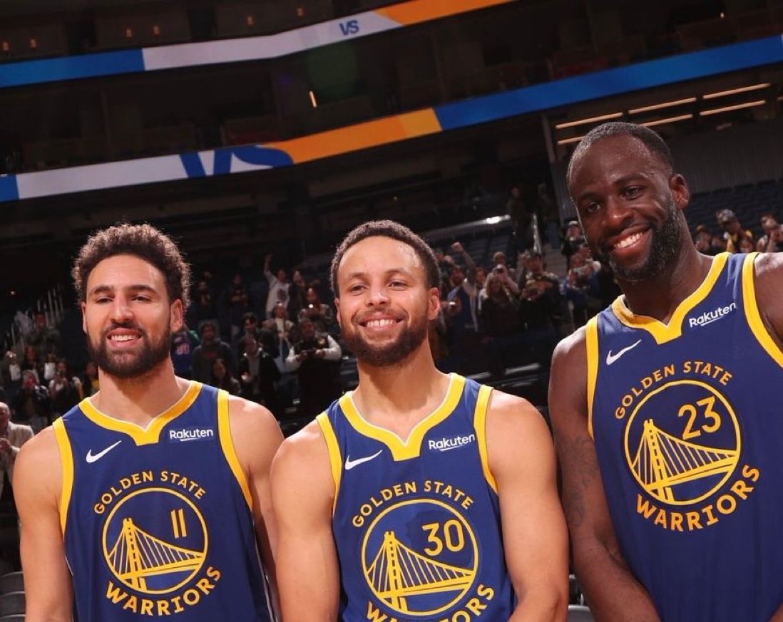 OOSSports's tweet photo. Nick Wright believes this may be the last time we see Curry, Thompson &amp; Draymond Green all on the Warriors 👀 

"I think we are less than 12 hours away from the final game Steph, Draymond and Klay play together."
#NBA #DubNation #NBAPlayINTournament https://t.co/BdTcsFOCLE